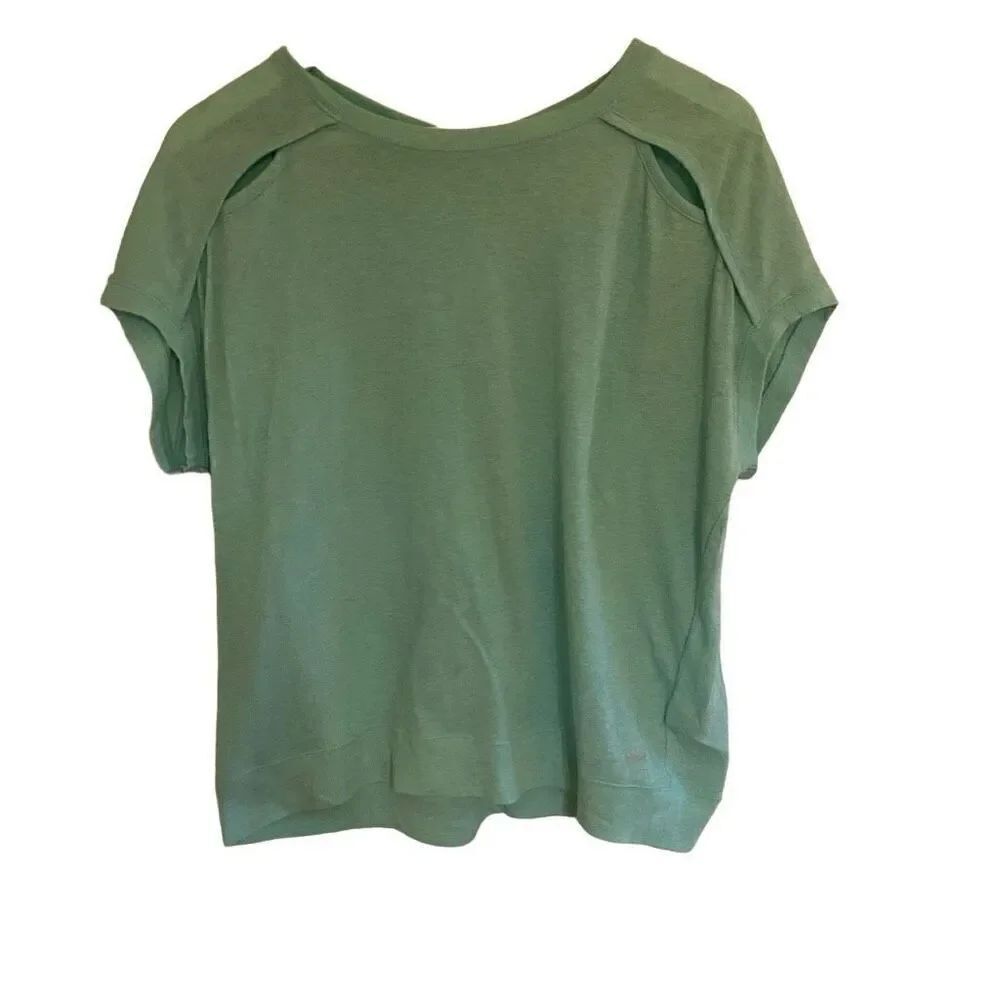 Victoria secret Sport small green athletic tshirt cut out back